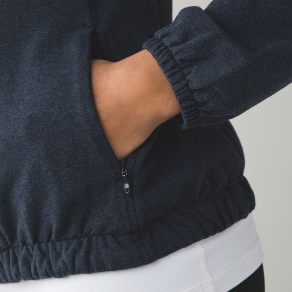 Lululemon After All Ruffle Neck Pullover Sweatshirt Sz 4 
Naval Blue Casual. G1 - Picture 4 of 11